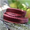 Order  Velvet Saddle Stitch Ribbon - Dark Brown/Red